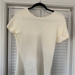 Eliza J Cream Short Sleeve Top